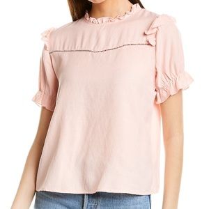Aiden Ruffle Top SZ L NWT